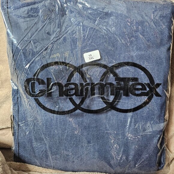 Relaxed Fit Denim-Look Lounge Pants Women 18/3XL Tight Elastic Waist Roomy Hips - Picture 9 of 9